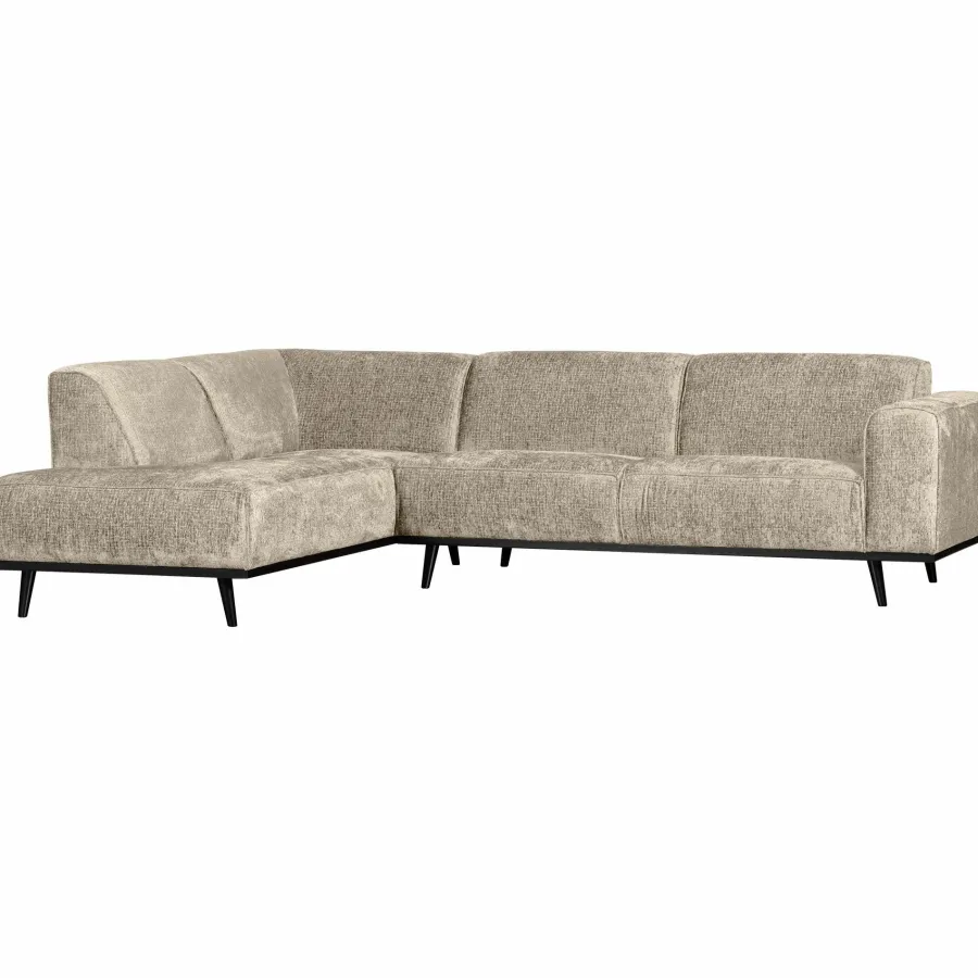 Woood Statement hoekbank links structure velvet wheatfield Outlet