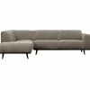 Woood Statement hoekbank links platte brede rib clay Outlet