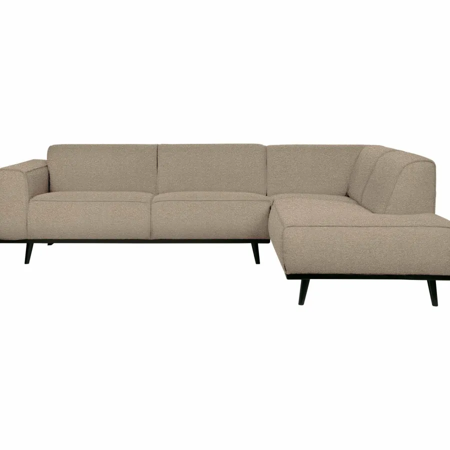 Woood Statement hoekbank rechts bouclé beige New