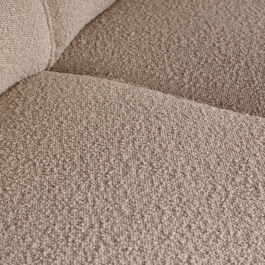 Woood Statement hoekbank rechts bouclé beige New