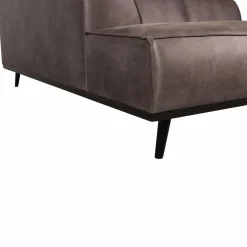 Woood Statement hoekbank links lederlook donkergrijs Outlet