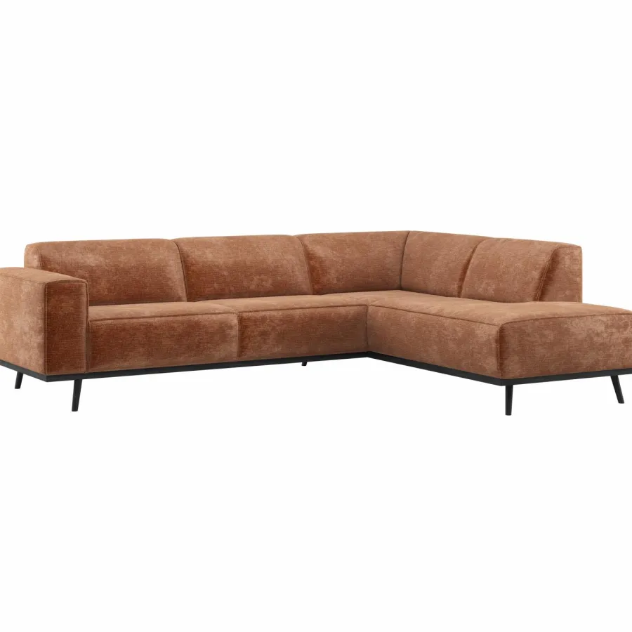 Woood Statement Hoekbank Rechts Chenille Velvet Terra Best