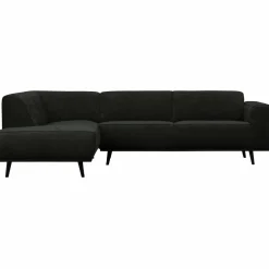 Woood Statement hoekbank links platte brede rib graphite Discount
