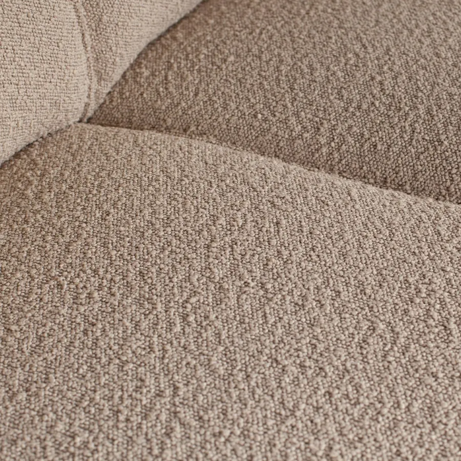 Woood Statement hoekbank links bouclé beige New