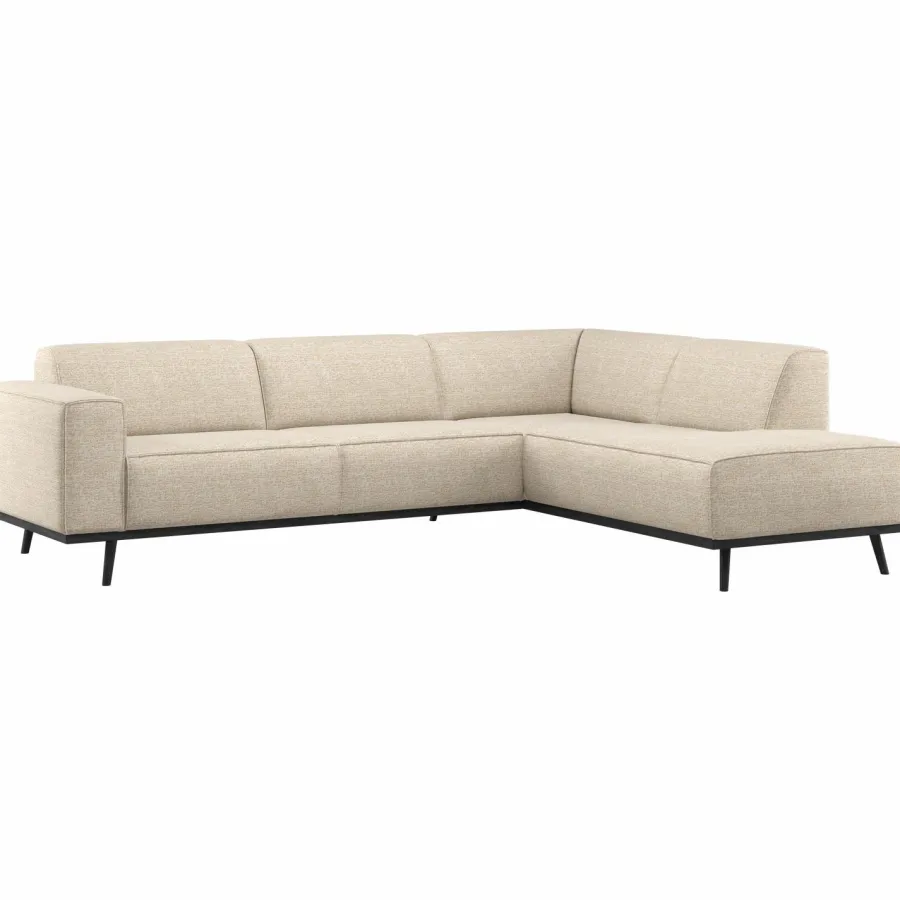 Woood Statement Hoekbank Rechts Beige Melange Best