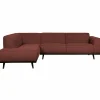 Woood Statement hoekbank links bouclé chestnut