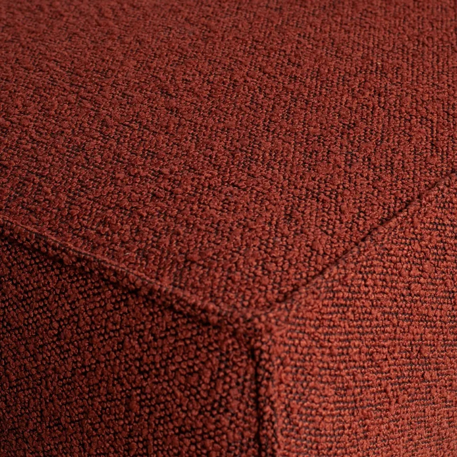 Woood Statement hoekbank links bouclé chestnut