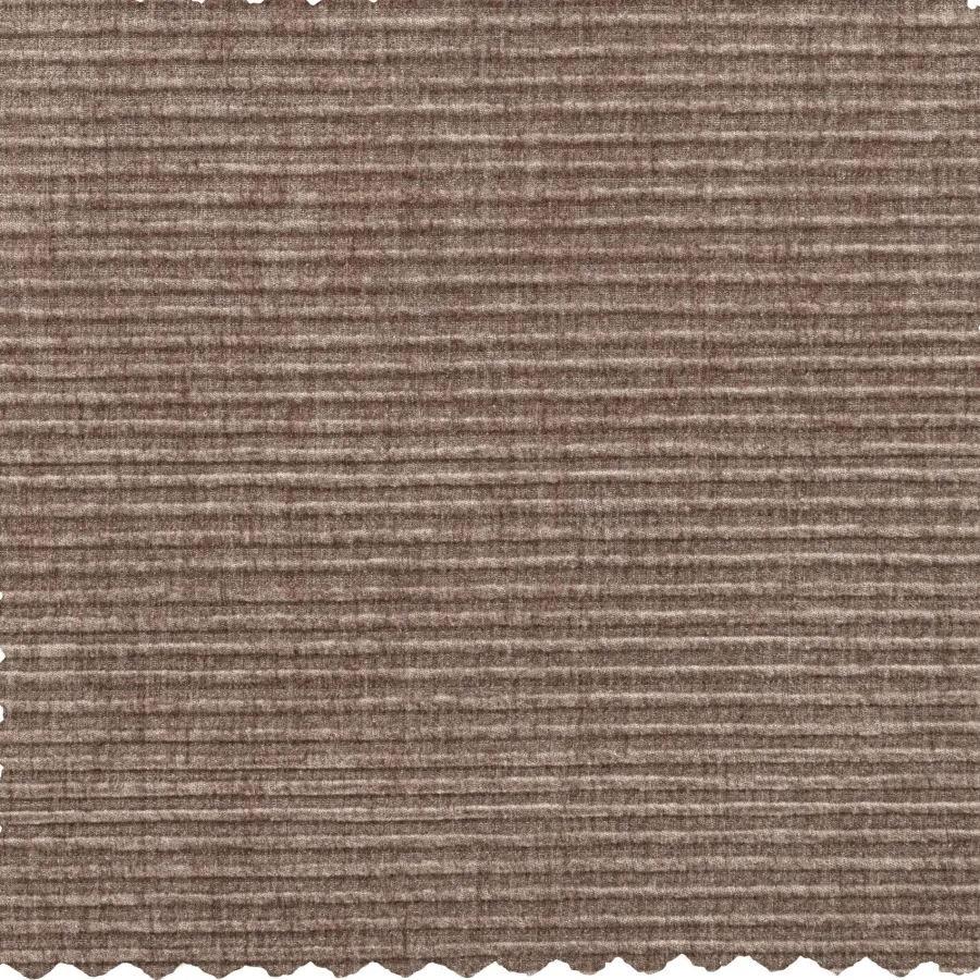 Woood Statement hoekbank rechts platte brede rib clay