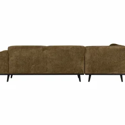 Woood Statement hoekbank links structure velvet brass