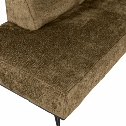 Woood Statement hoekbank links structure velvet brass