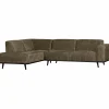 Woood Statement hoekbank links structure velvet bonsai Clearance