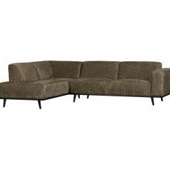 Woood Statement hoekbank links structure velvet bonsai Clearance