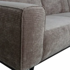 Woood Statement hoekbank rechts platte brede rib taupe New