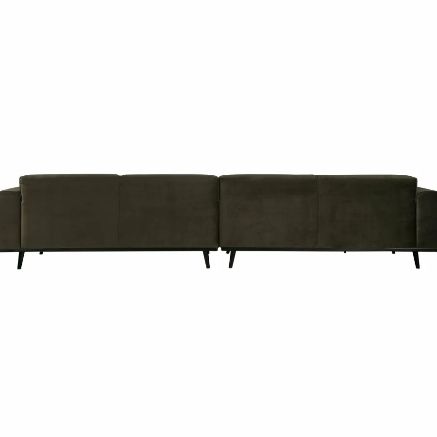 Woood Statement xl 4-zits bank 372 cm fluweel warm groen Best