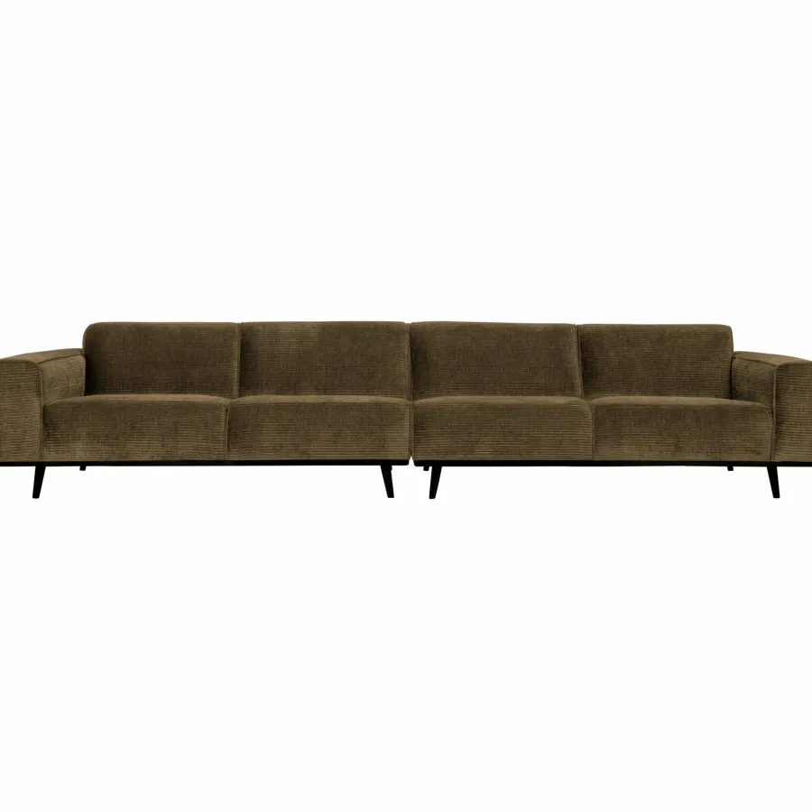 Woood Statement xl 4-zits bank 372 cm platte brede rib rock Clearance