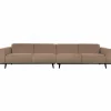 Woood Statement xl 4-zits bank 372 cm bouclé nougat Best