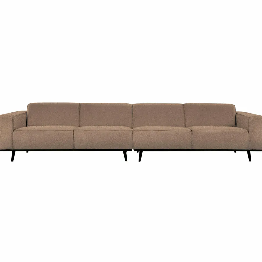 Woood Statement xl 4-zits bank 372 cm bouclé nougat Best