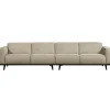 Woood Statement xl 4-zits bank 372 cm structure velvet wheatfield Sale