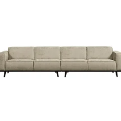 Woood Statement xl 4-zits bank 372 cm structure velvet wheatfield Sale