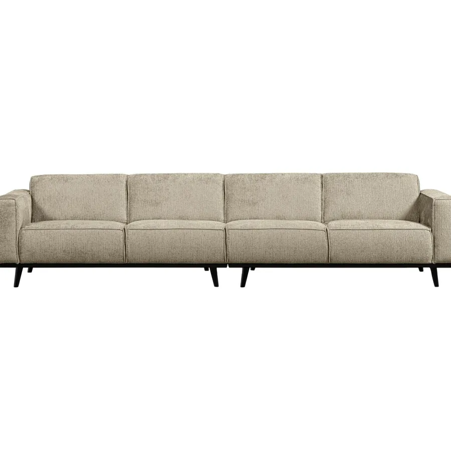 Woood Statement xl 4-zits bank 372 cm structure velvet wheatfield Sale