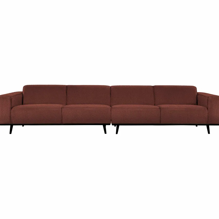 Woood Statement xl 4-zits bank 372 cm bouclé chestnut Best