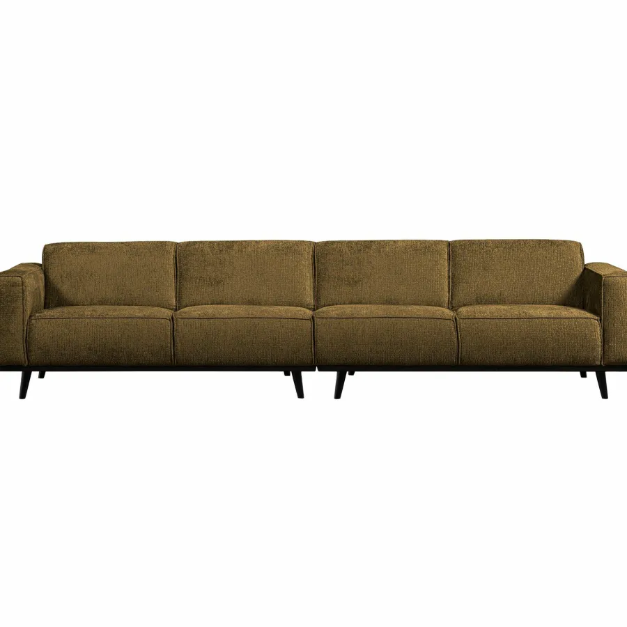 Woood Statement xl 4-zits bank 372 cm structure velvet brass Sale