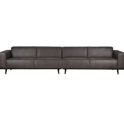 Woood Statement xl 4-zits bank 372 cm lederlook donkergrijs Online