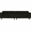 Woood Statement 4-zits bank 280 cm platte brede rib graphite