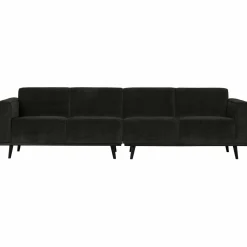 Woood Statement 4-zits bank 280 cm platte brede rib graphite