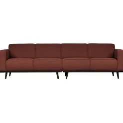 Woood Statement 4-zits bank 280 cm bouclé chestnut