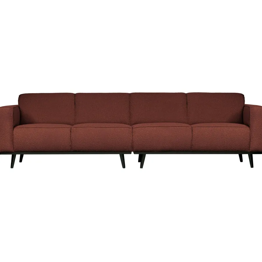 Woood Statement 4-zits bank 280 cm bouclé chestnut