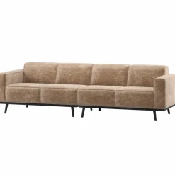 Woood Statement 4-Zits Bank 280 Cm Chenille Velvet Taupe Online