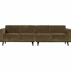 Woood Statement 4-zits bank 280 cm platte brede rib rock Best