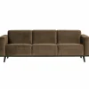 Woood Statement 3-zits bank 230 cm fluweel taupe Online