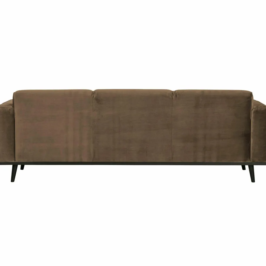 Woood Statement 3-zits bank 230 cm fluweel taupe Online