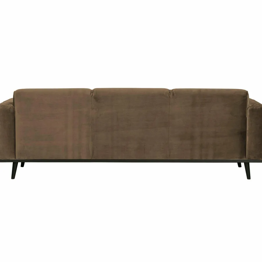 Woood Statement 3-zits bank 230 cm fluweel taupe Online
