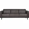 Woood Statement 3-zits bank 230 cm lederlook donkergrijs Outlet