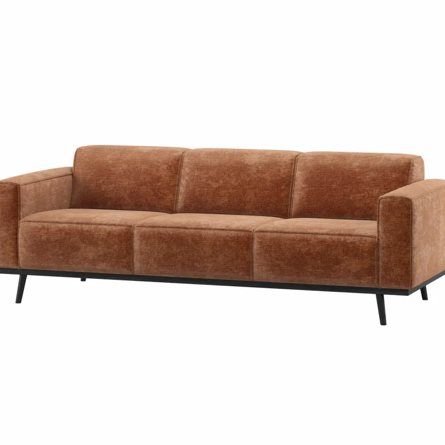 Woood Statement 3-Zits Bank 230 Cm Chenille Velvet Terra Clearance