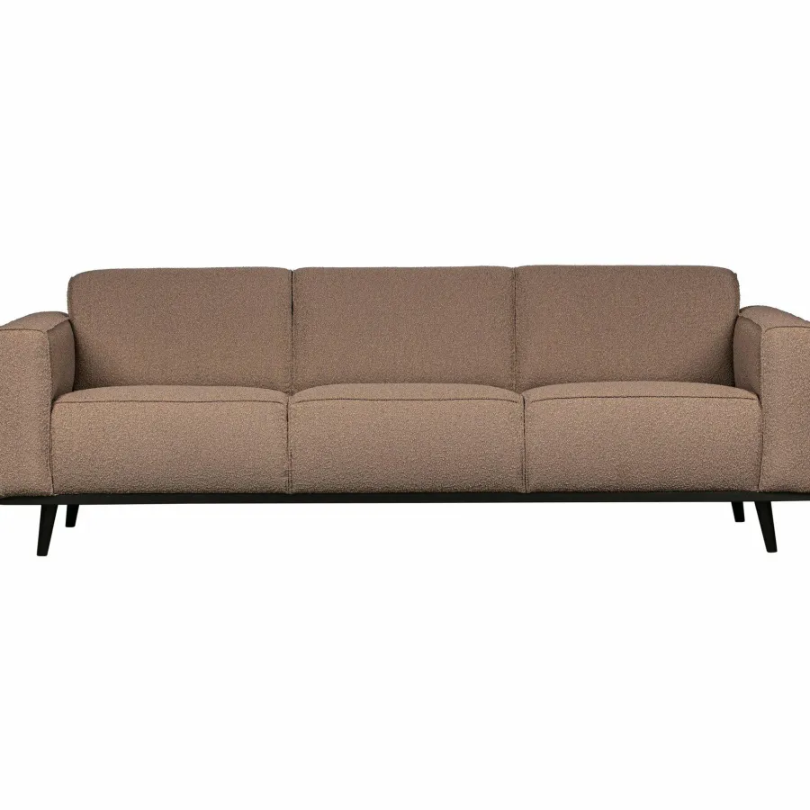 Woood Statement 3-zits bank 230 cm bouclé nougat