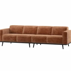Woood Statement 4-Zits Bank 280 Cm Chenille Velvet Terra Hot