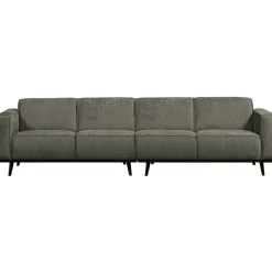 Woood Statement 4-zits bank 280 cm structure velvet frost Hot