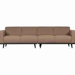 Woood Statement 4-zits bank 280 cm bouclé nougat Discount