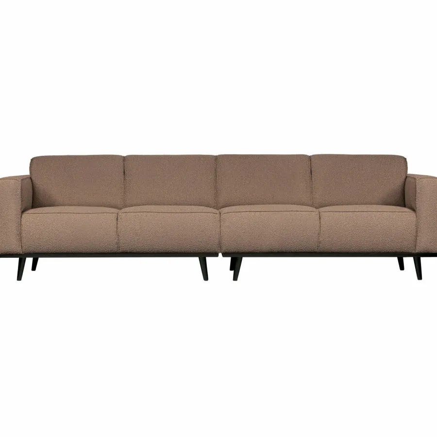 Woood Statement 4-zits bank 280 cm bouclé nougat Discount