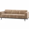 Woood Statement 3-Zits Bank 230 Cm Chenille Velvet Taupe Best