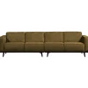 Woood Statement 4-zits bank 280 cm structure velvet brass Clearance