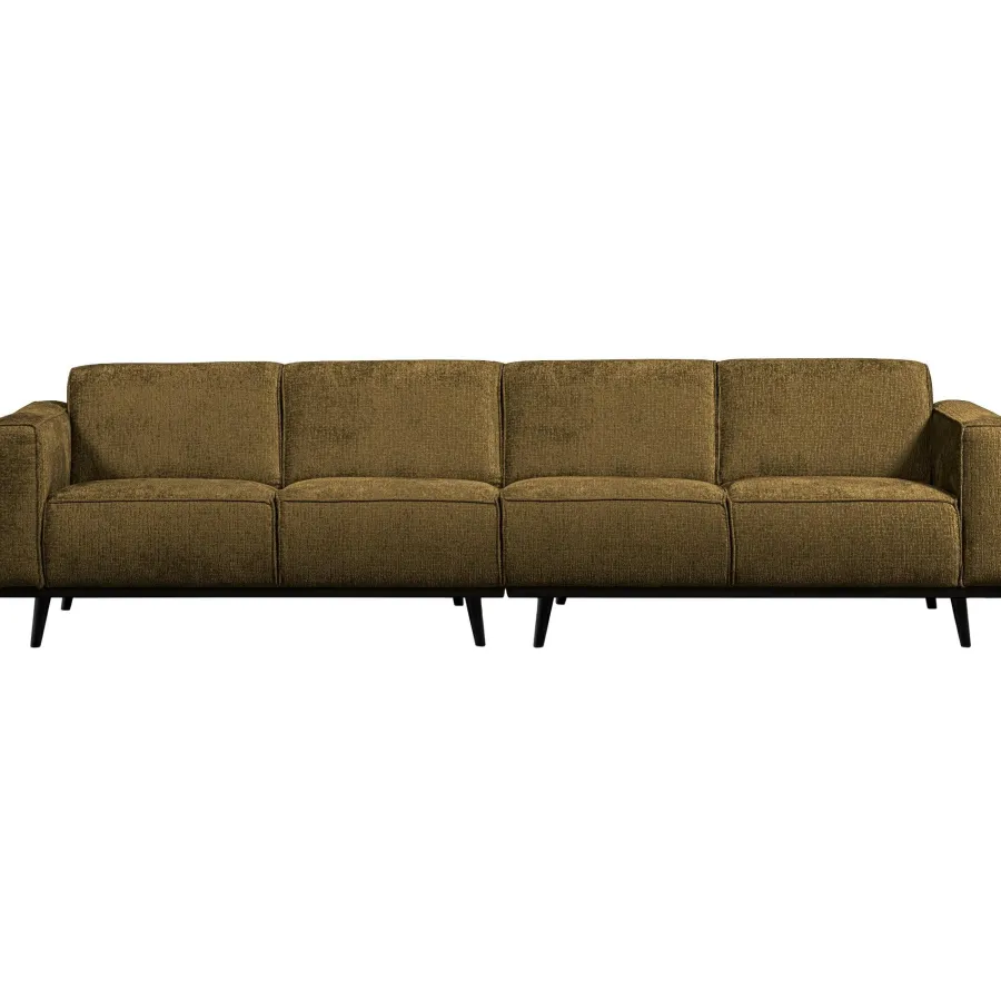 Woood Statement 4-zits bank 280 cm structure velvet brass Clearance