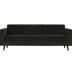 Woood Statement 3-zits bank 230 cm brede platte rib graphite Online