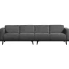 Woood Statement 4-zits bank 280 cm structure velvet mountain New
