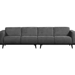 Woood Statement 4-zits bank 280 cm structure velvet mountain New
