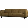 Woood Statement 3-zits bank 230 cm structure velvet brass New